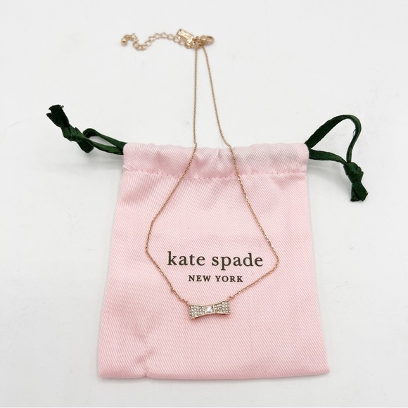 Kate Spade New York Ready Set Bow Pave Pendant Clear/Rose Gold - Picture 6 of 6